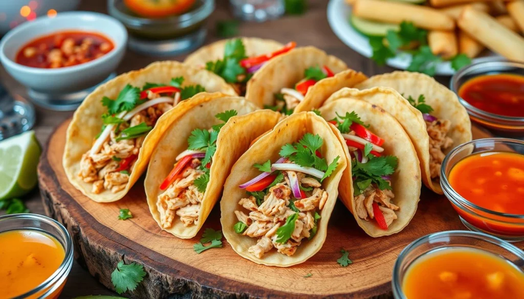 Chicken Wonton Tacos