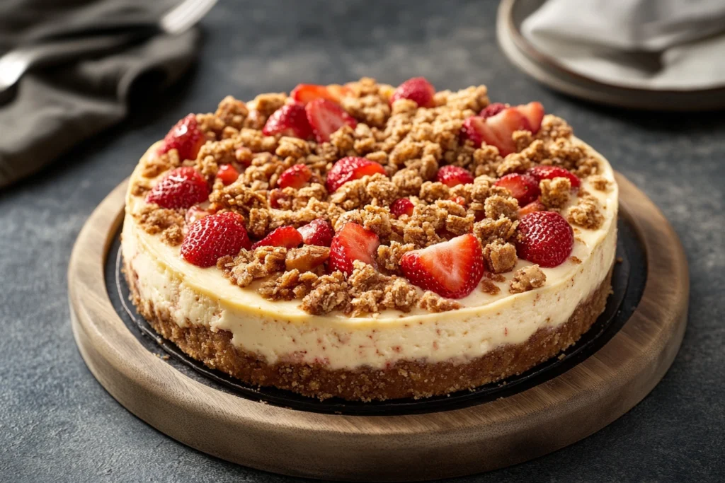 Strawberry Crunch Cheesecake