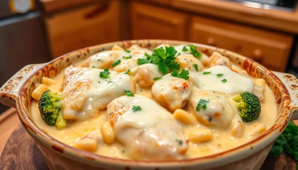 Chicken and Broccoli Alfredo Bake