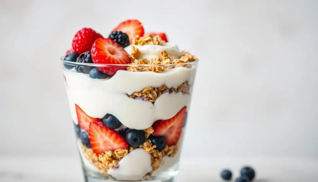 Greek yogurt parfait with granola
