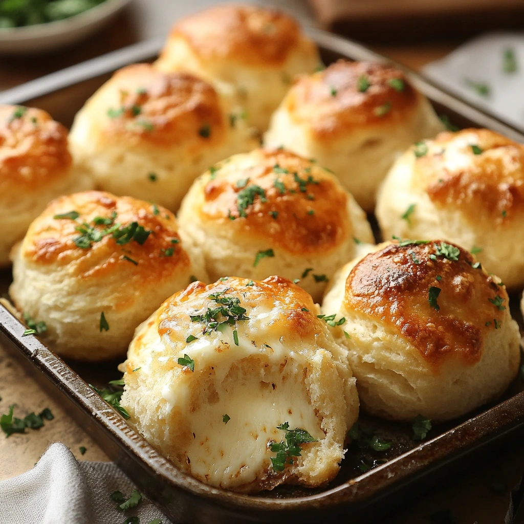 Biscuit Garlic Butter Cheese Bombs