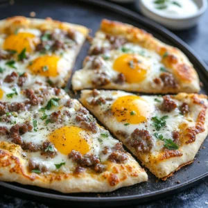 Biscuits and Sausage Gravy Breakfast Pizza