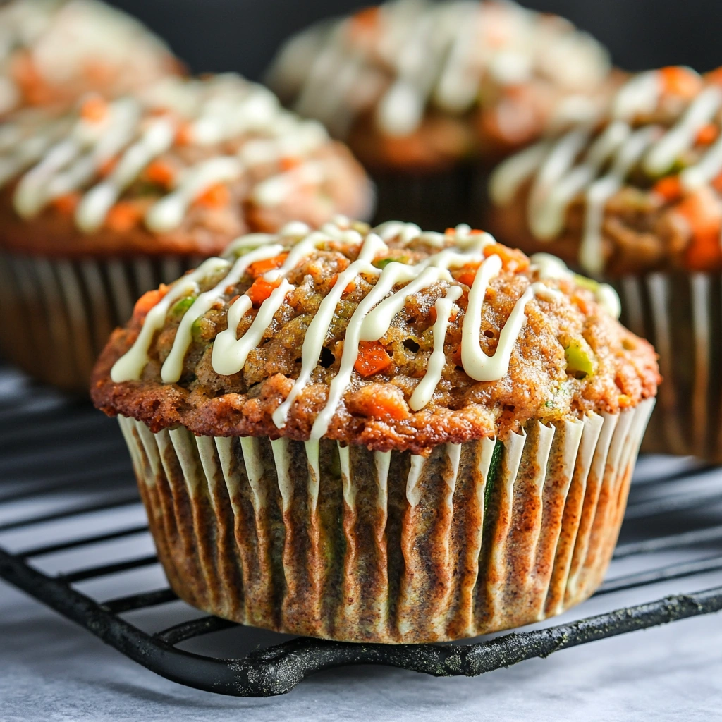 Carrot Cake Zucchini Muffins