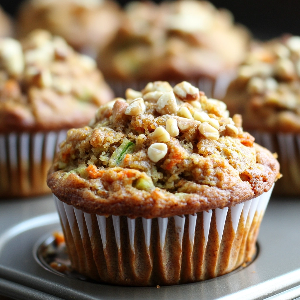 Carrot Cake Zucchini Muffins