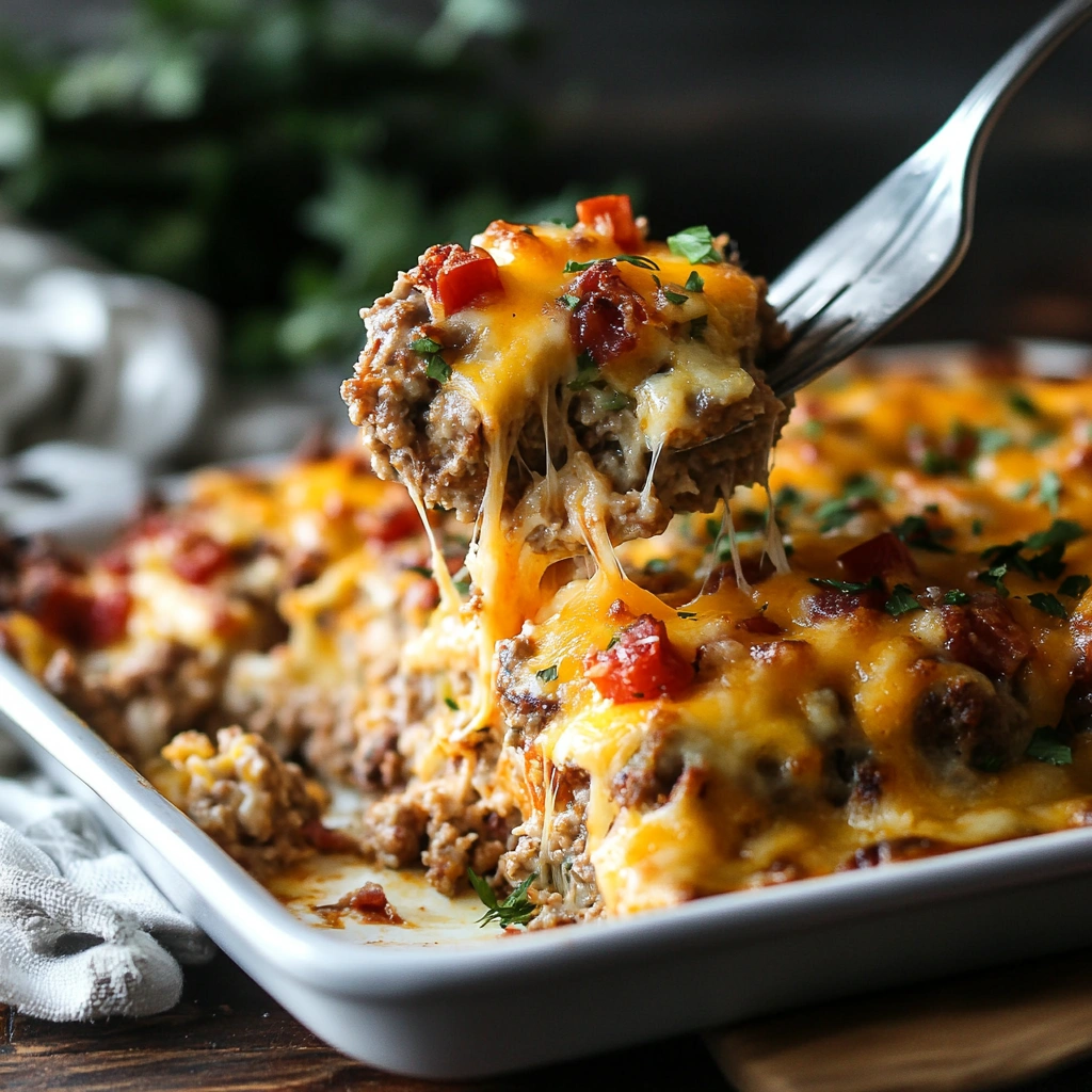 Cheesy Loaded Meatloaf Casserole