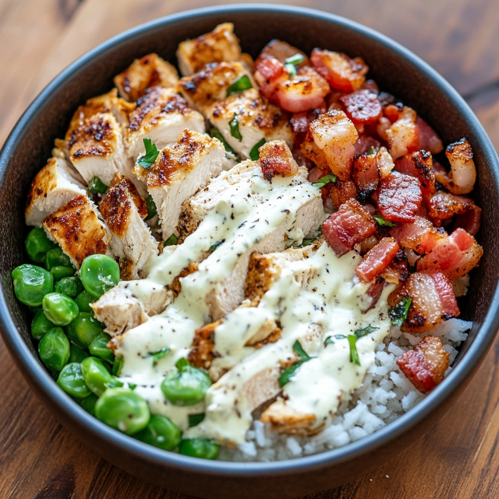 Delicious Keto Chicken Bacon Ranch Bowls