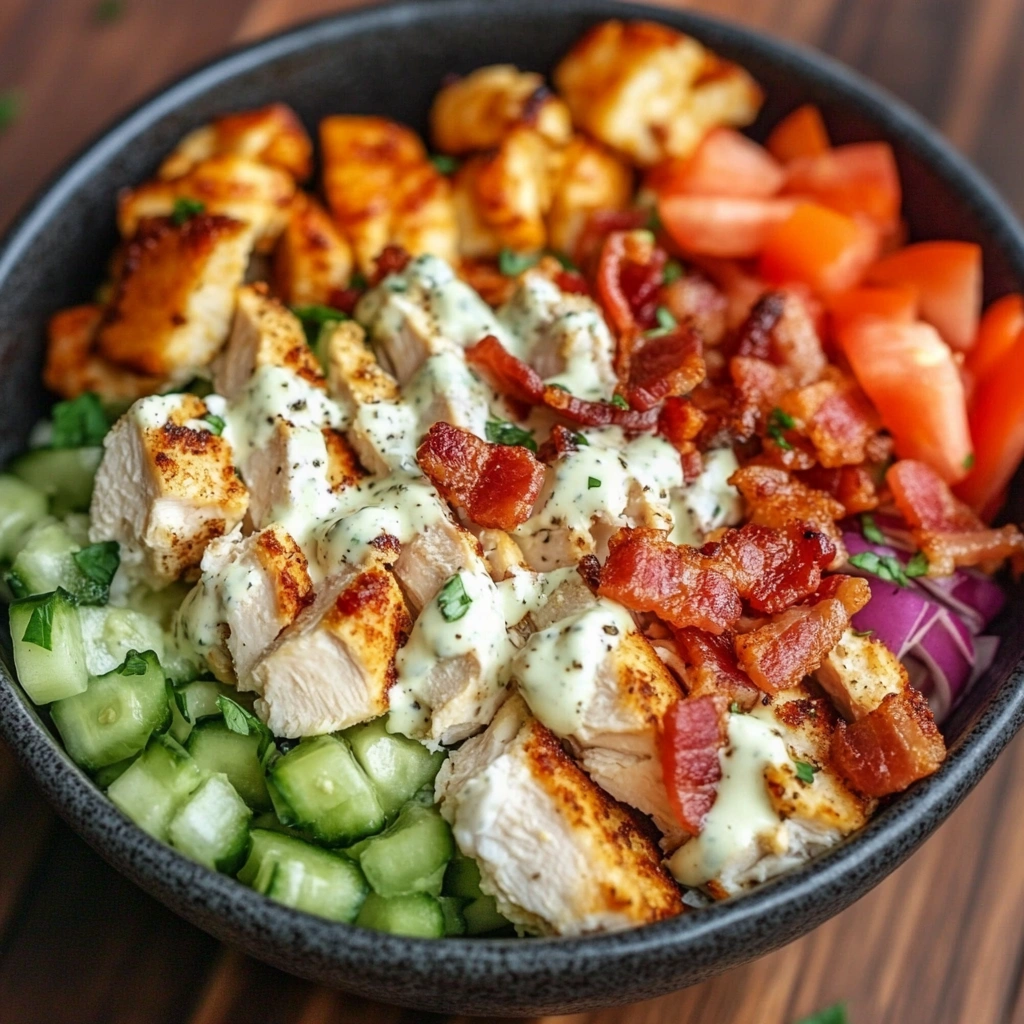 Delicious Keto Chicken Bacon Ranch Bowls