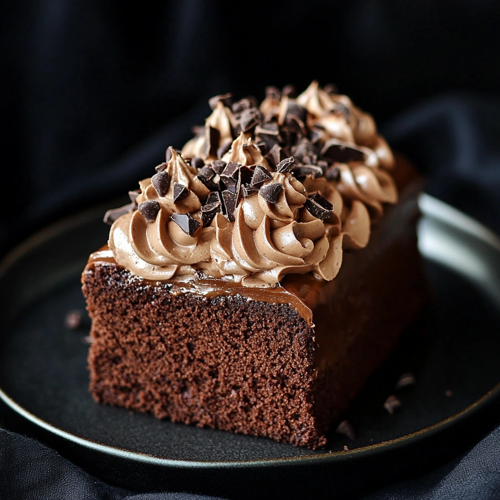Chocolate Loaf Cake with Whipped Ganache