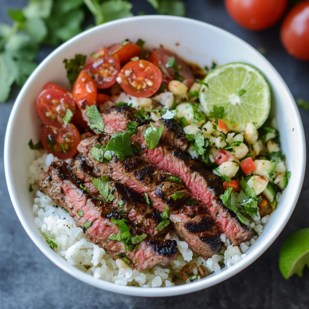 Cilantro Lime Steak Bowls