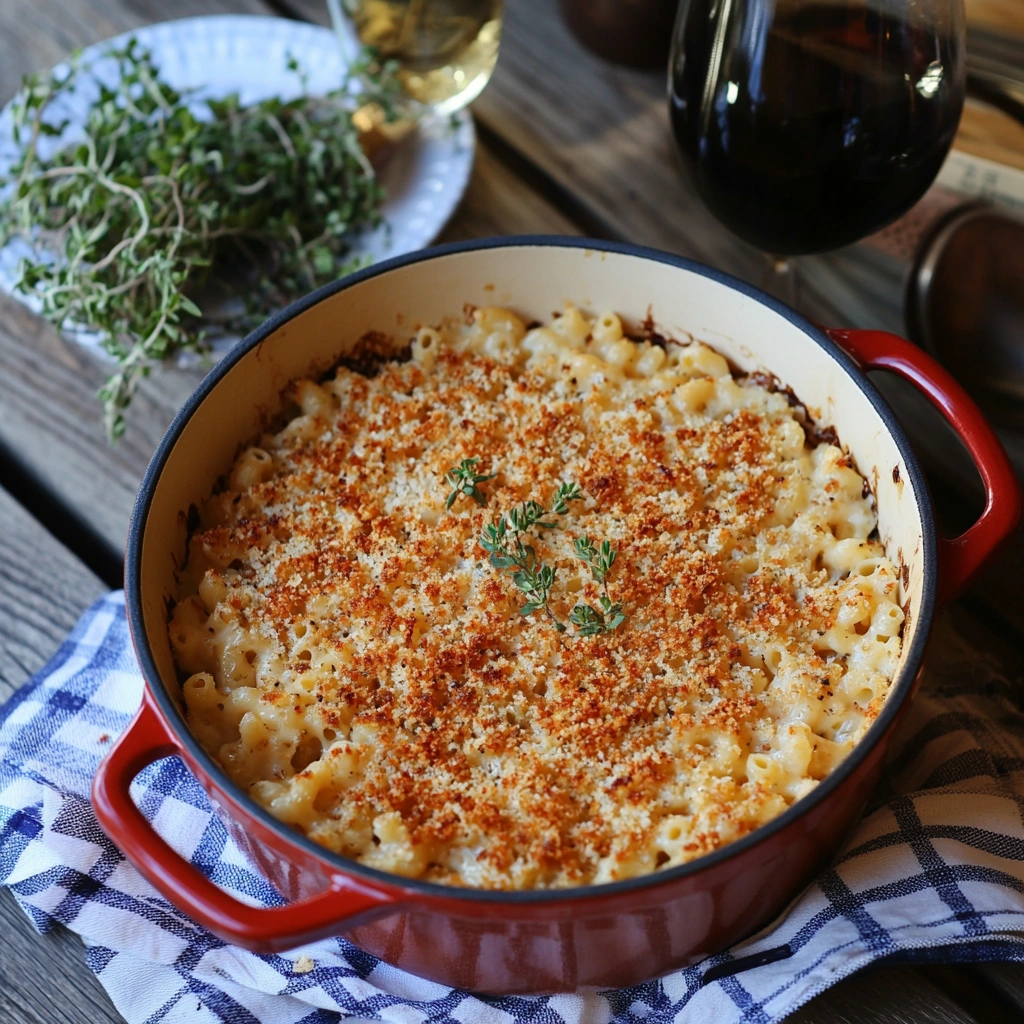 creamy Dutch oven mac and cheese