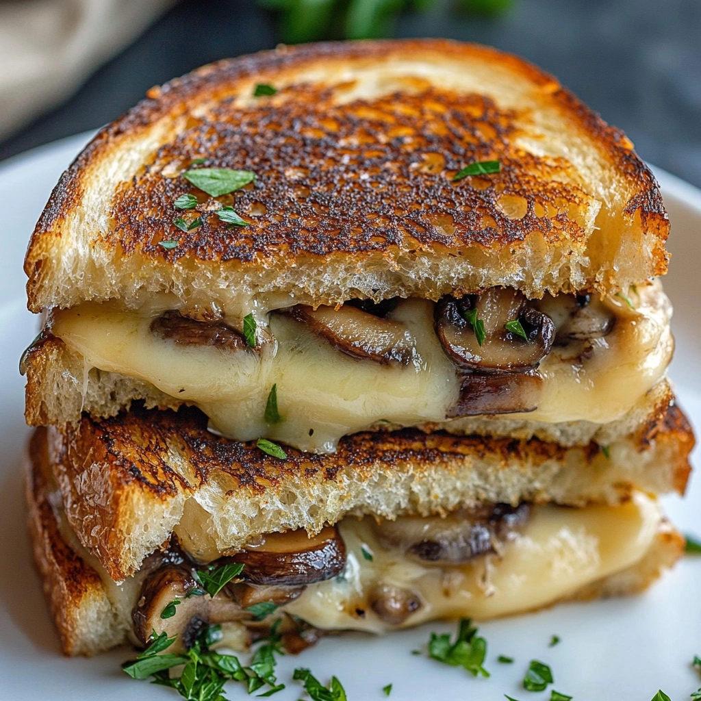 Garlic Mushroom Grilled Cheese