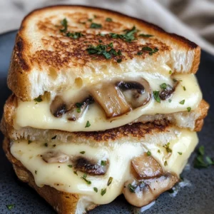 Garlic Mushroom Grilled Cheese