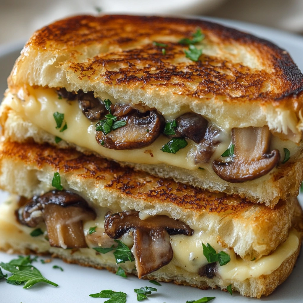 Garlic Mushroom Grilled Cheese