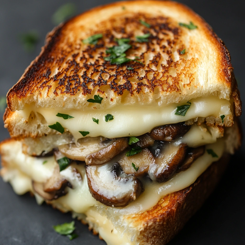 Garlic Mushroom Grilled Cheese