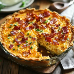 Hash Brown Crust Bacon and Cheddar Quiche