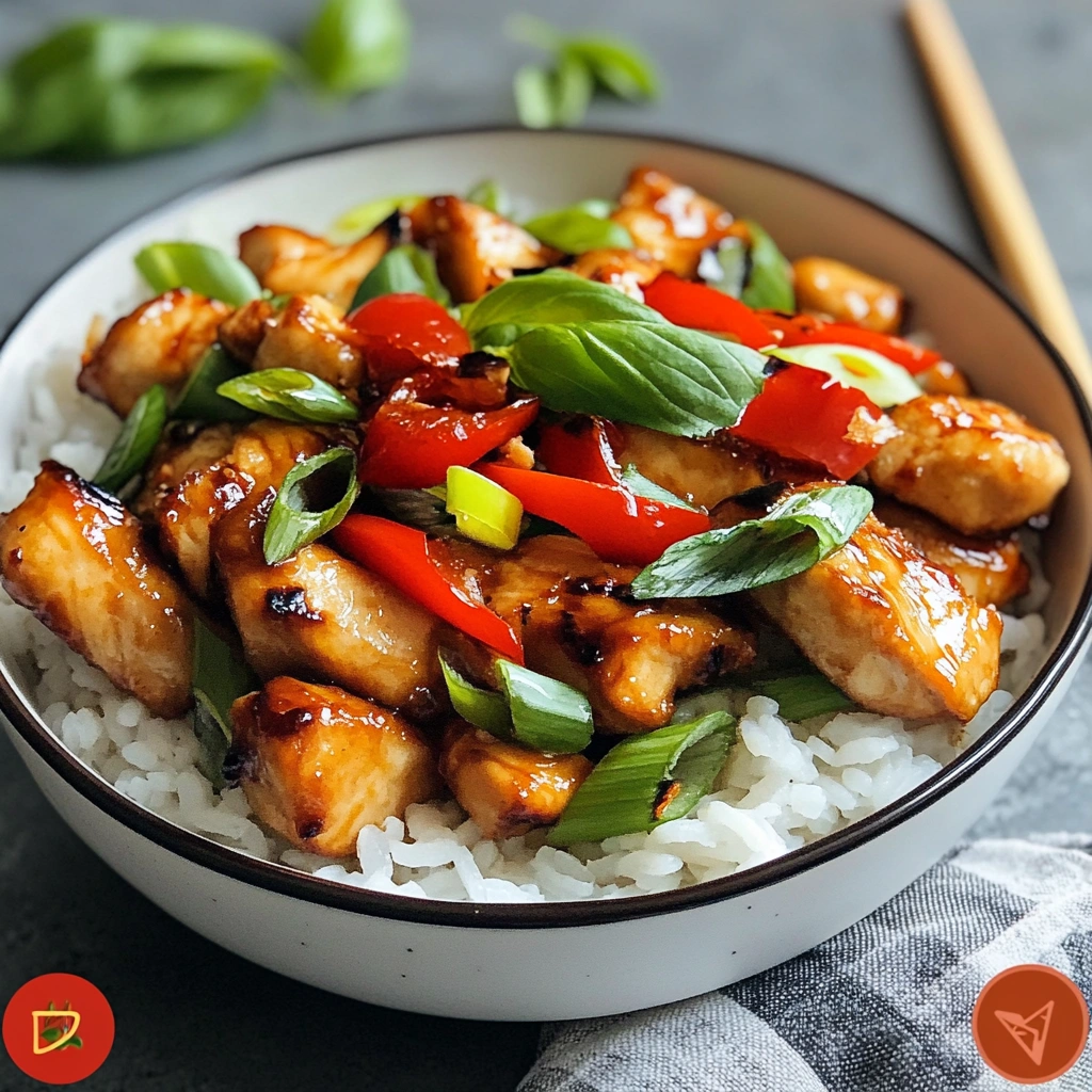 Honey Garlic Chicken Rice Bowl