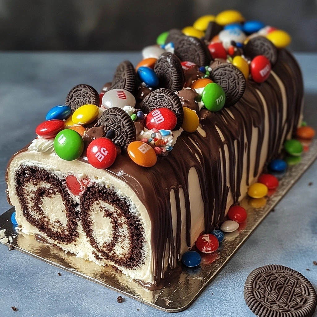 M&Ms Ferrero Oreo Roll Cake