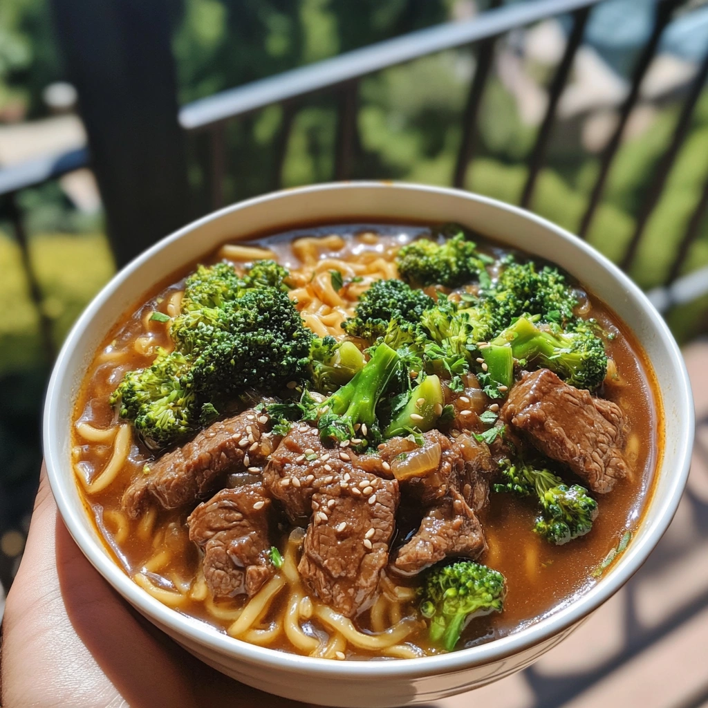 beef and broccoli lomein