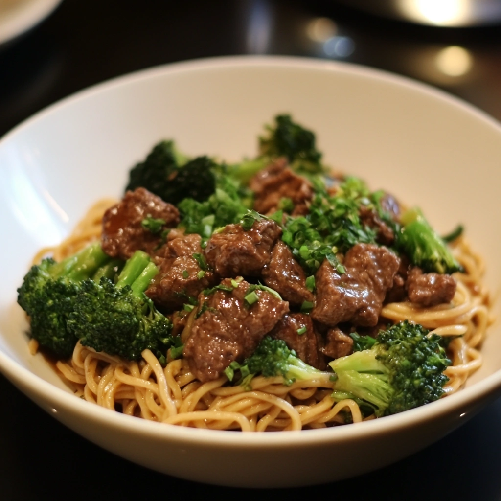 beef and broccoli lomein