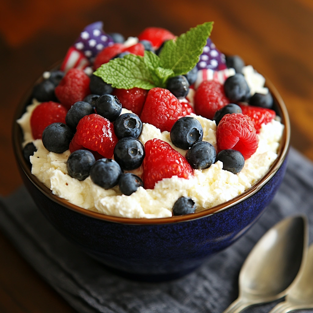 Red, White And Blue Cheesecake Salad