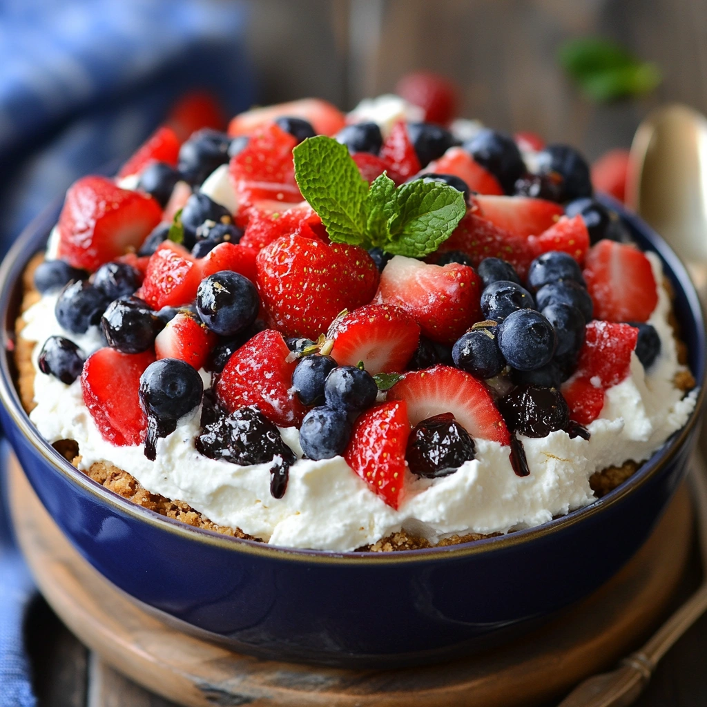 Red, White And Blue Cheesecake Salad
