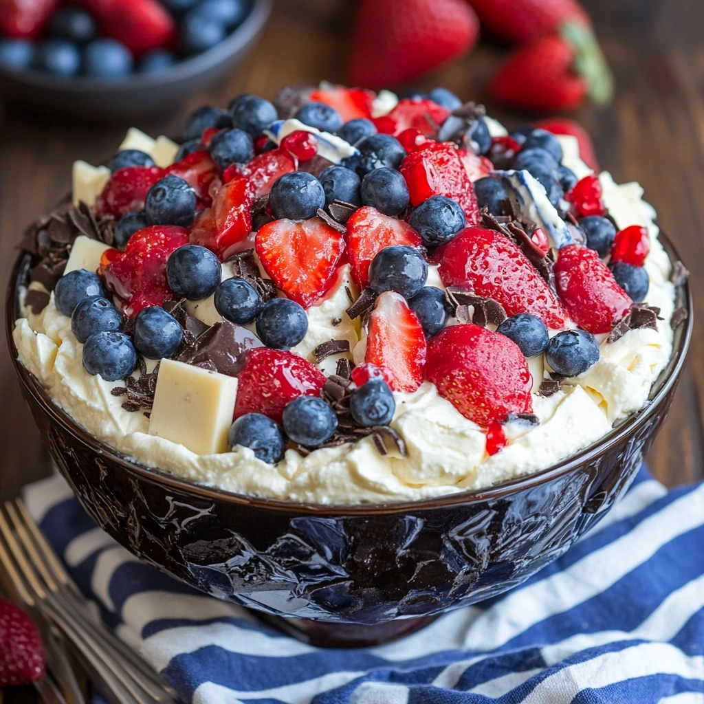 Red, White And Blue Cheesecake Salad