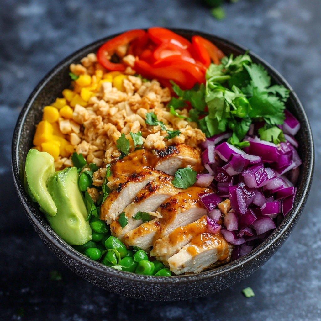 Thai Peanut Chicken Buddha Bowl