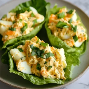 Egg salad lettuce wraps