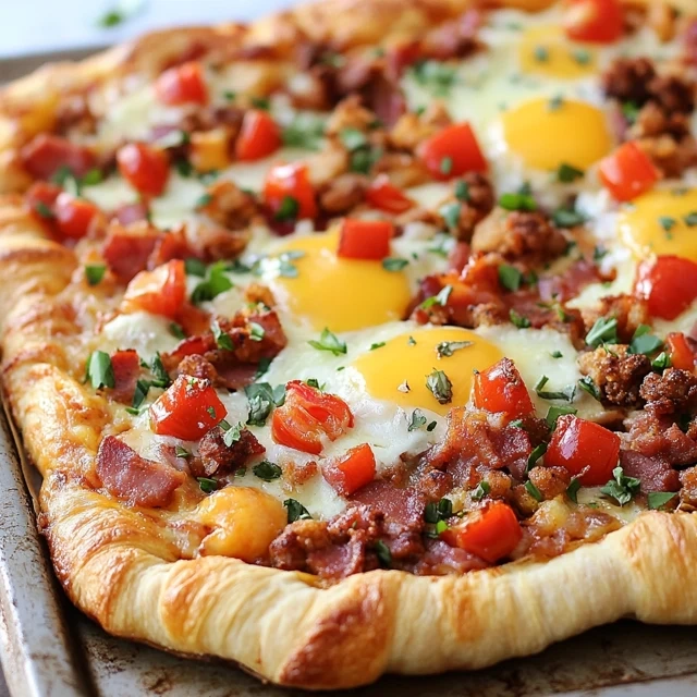 Breakfast Pizza with Crescent Rolls
