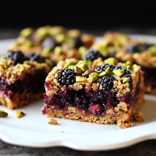 Blackberry Pistachio Dream Bars