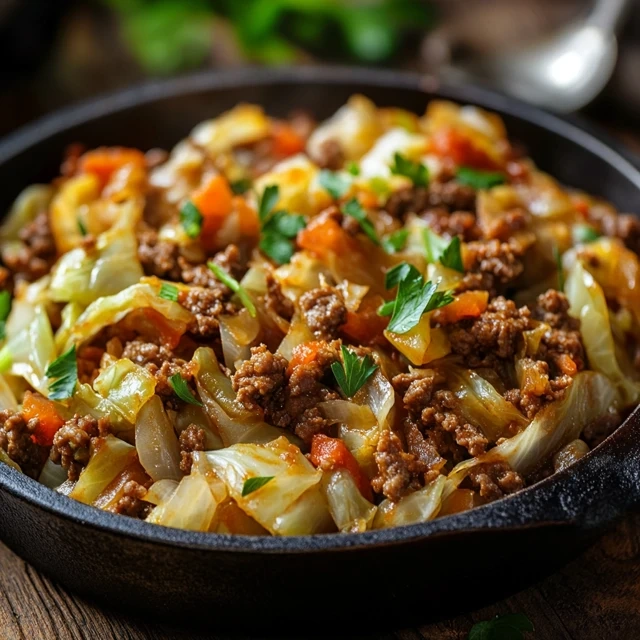 Cabbage and Ground Beef