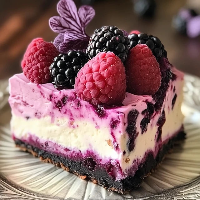 Blackberry Raspberry Cheesecake