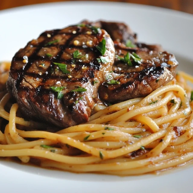 Steak and pasta recipe