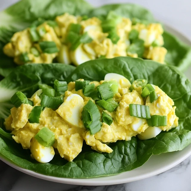 Egg salad lettuce wraps