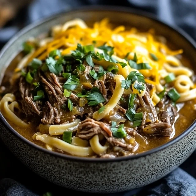 Crockpot Mississippi Beef and Noodles Recipe