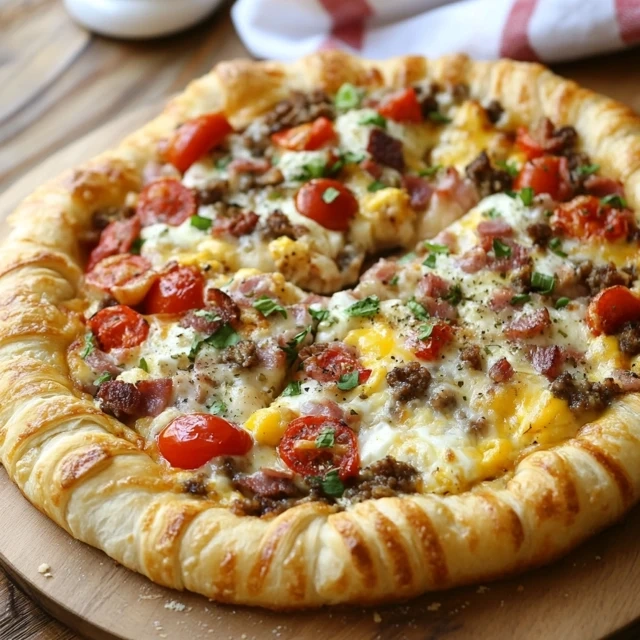 Breakfast Pizza with Crescent Rolls