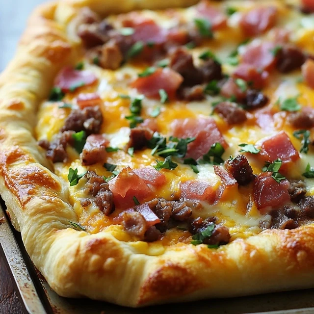 Breakfast Pizza with Crescent Rolls