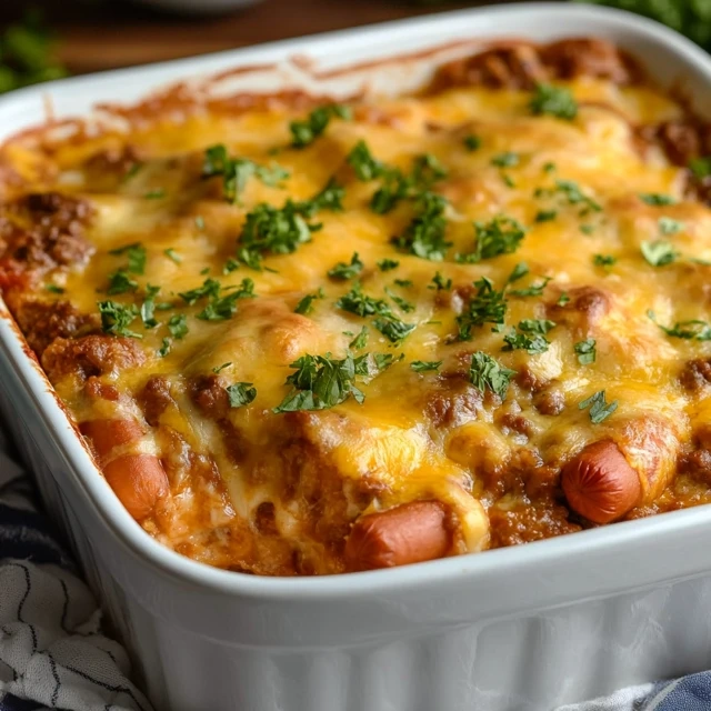 Chili Cheese Dog Casserole