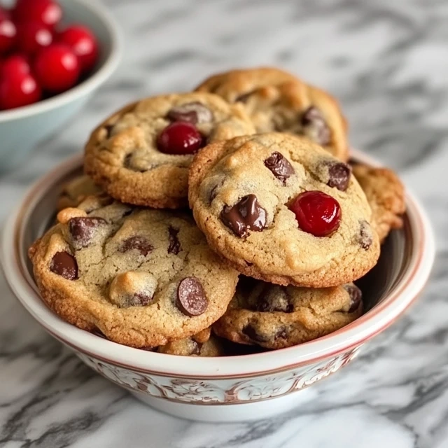 Maraschino Cherry Chocolate Chip Cookies
