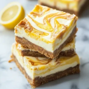 lemon marbled cheesecake bars