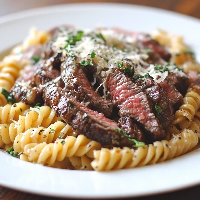 Steak and pasta recipe