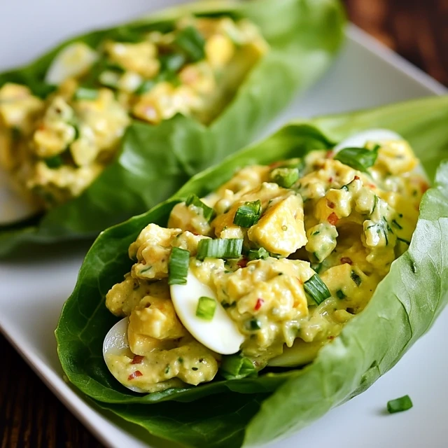 Egg salad lettuce wraps