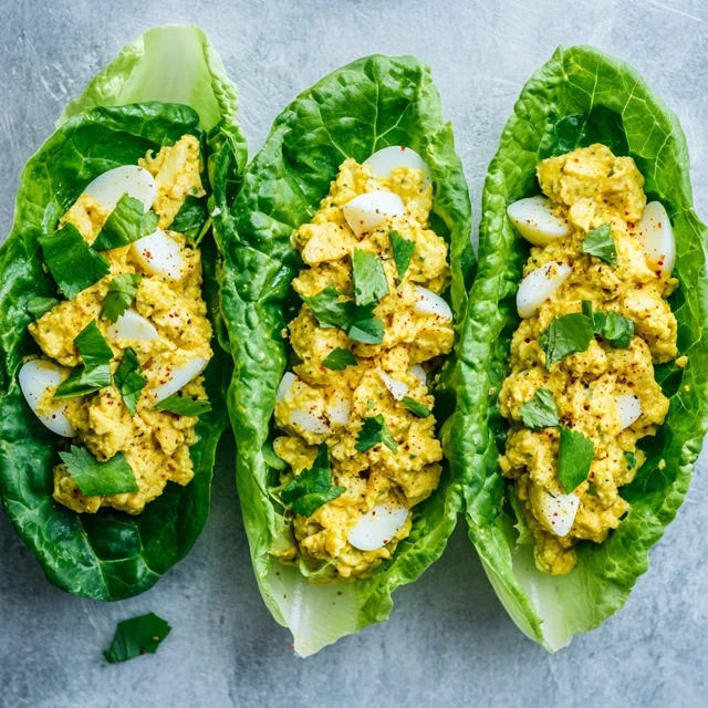 Egg salad lettuce wraps