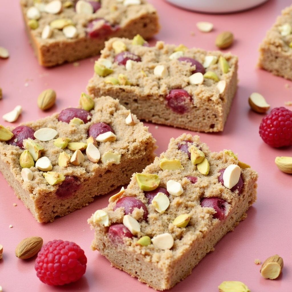 Raspberry Pistachio Bars
