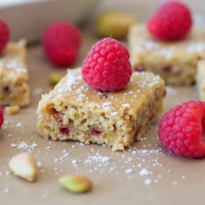 Raspberry Pistachio Bars