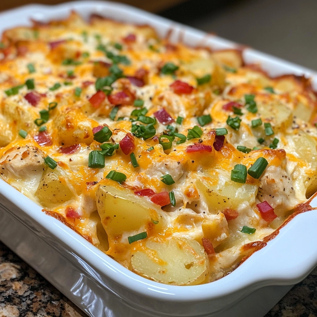 loaded potato ranch chicken casserole