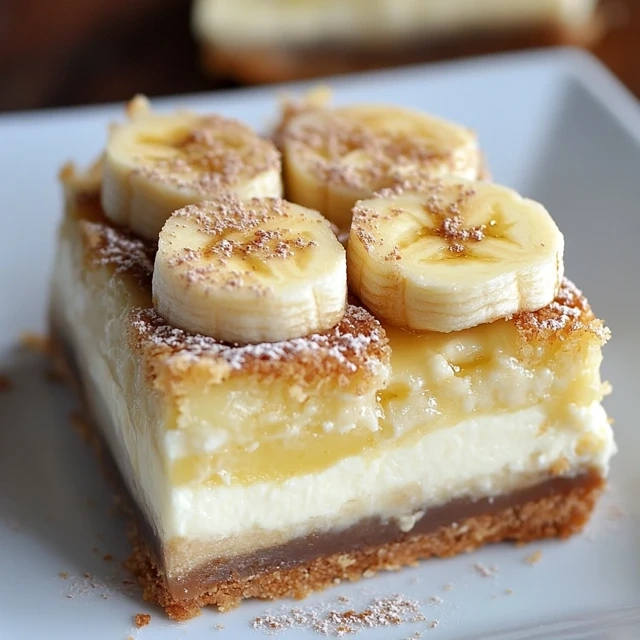 Banana cream cheesecake bars