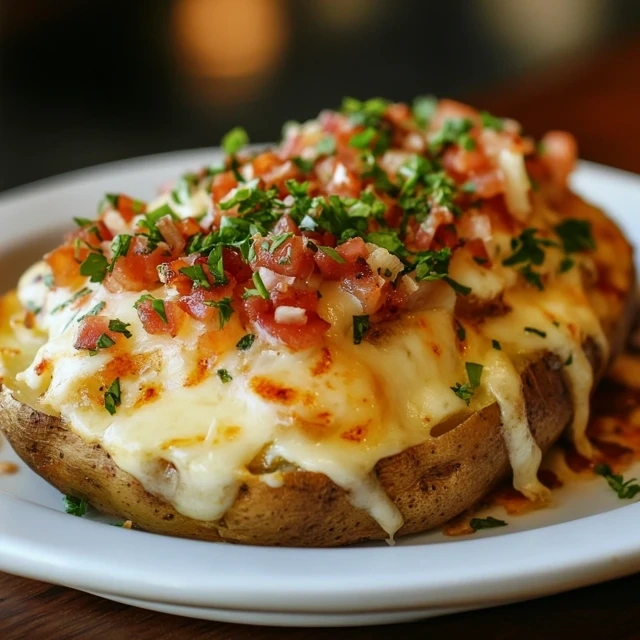 Loaded sliced baked potatoes