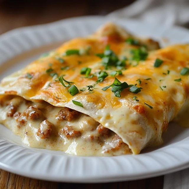 Southern Breakfast Enchiladas with Sausage Gravy