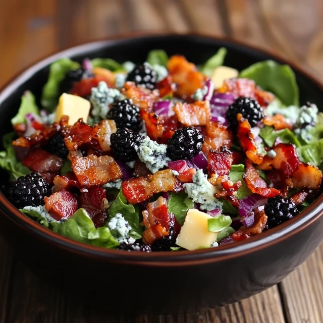 Blackberry Bacon Blue Cheese Salad